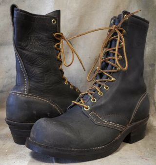 Vtg Mens Wesco Leather Jobmaster Work Boots R/ 7.  5 E L/7.  5 D Usa Made Read
