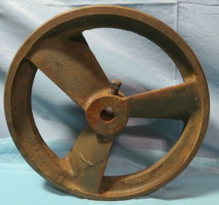 Vintage Industrial Machine Age/cast Iron Fly Wheel Steampunk Art Lamp Part