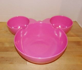 Pr.  Large Licensed Disney Melamine Mickey & Minnie Mouse Snack Bowls - ZAK Designs 3