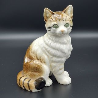 Vintage Ceramic Cat Figurine 1950 