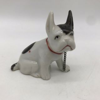 Vintage Japan Porcelain Boston Terrier / French Bulldog / American Figurine