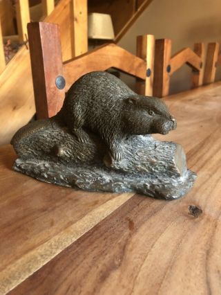 Otter / Beaver Figure Ornament Brown By P J Dutt