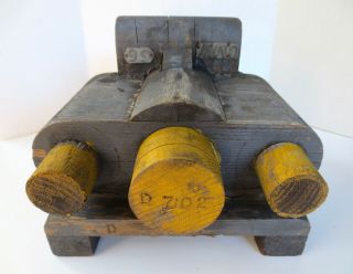 Antique Foundry Mold Early 1900s Industrial Wooden Steampunk Art Car Sculpture