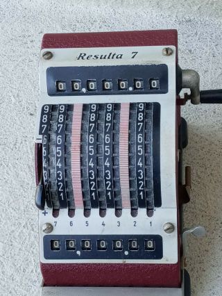 Vintage Resulta 7 " De Luxe Quiet " Adding Machine Made In West Germany