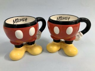 Authentic Disney Parks Mickey Mouse Big Ceramic Coffee Mugs Exc