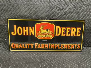 John Deere Farm Implement Porcelain Metal Sign