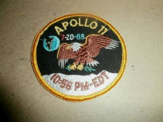 Vintage Embroidered 3 " Patch 7 - 20 - 69 Apollo 11