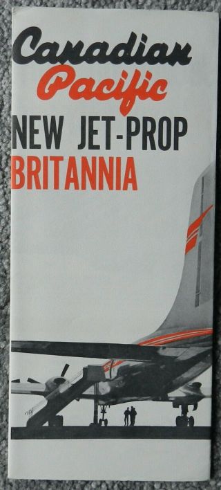 Canadian Pacific Bristol Britannia Promo Brochure With 