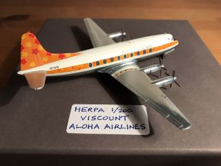 Herpa 1:200,  Vickers Viscount,  Aloha Airlilines,  N4716,  Homemade Box