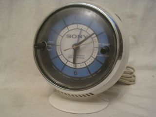 Htf Vintage Sony Tr - C290 Am Alarm Clock Radio Retro Future Sphere Solid State