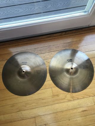Vintage Paiste 14 " 404 Heavy Hi Hat Cymbal Pair Bought In The 1980s
