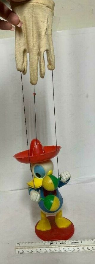 Vintage Disney Donald Duck Plastic Marionette Puppet