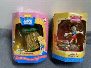 Enesco Disney Alice In Wonderland And Pinocchio Christmas Ornament