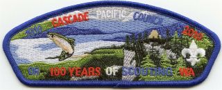 Cascade Pacific Council - Bsa 100th Anniversary Csp - Blu Border