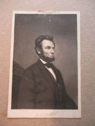 Abraham Lincoln Card Photograph Picture Vintage President A.  Lincoln