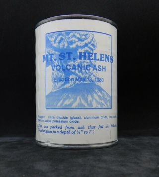 Vintage Mt.  St.  Helens Volcanic Ash In A Can Eruption May 18,  1980 (b)