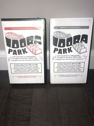 2 Vintage Vhs Video Cassette Tapes Amusement Park Idora Park Youngstown Ohio