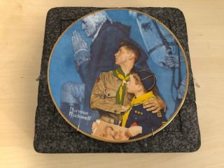 Norman Rockwell Old Vintage Bsa Boy Scouts Gorham Plate Our Heritage