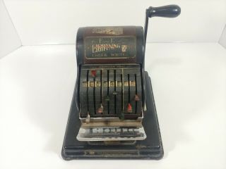 Vintage Hedman Company F & E Check Writer Lightning Series 800 Machine