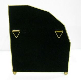 Vintage Brass & Glass Mirrored Back Display Case 9 1/4 