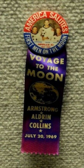 1969 Vintage Apollo XI First Men On The Moon Voyage To 2