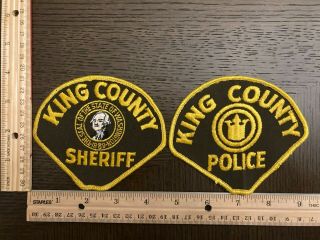 Set Of Vintage King County Patches (king County Sheriff & King County Police)