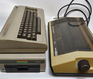 Vintage Commodore 64 Computer C64,  1541 Drive,  Mps 801 Printer Parts