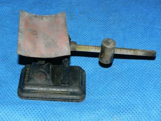 Vintage Cast Iron Fairbanks Postal Scale With Brass Tray,  Arm And Balance