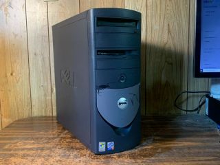Vintage Dell Optiplex Gx260 Tower Computer Xp Pro Rs232 9 Pin Serial Parallel