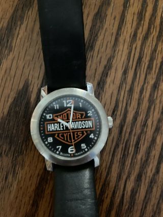 Harley Davidson Wrist Watch Bulova 76a01 Collectible Gift