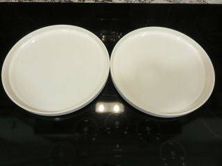 6 Vintage Heller Massimo Vignelli 9 3/4 " White Melamine Plates Minimalist Look