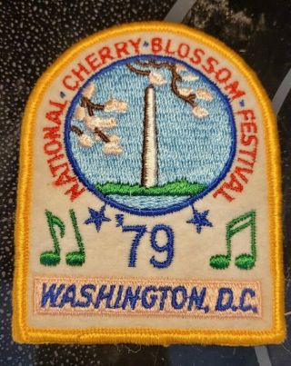 Vintage 1979 National Cherry Blossom Festival Washington Dc Boy Scout Patch Bsoa