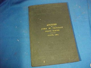 1891 Grand Master John Vrooman Masonic Lodge Ny State Address Book
