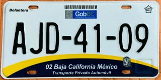 Baja California Norte Mexico License Plate Expired Graphic Background
