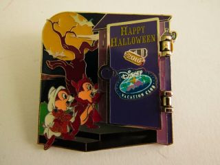 Disney Vacation Club Pin 2010 Limited Edition Happy Halloween Chip And Dale