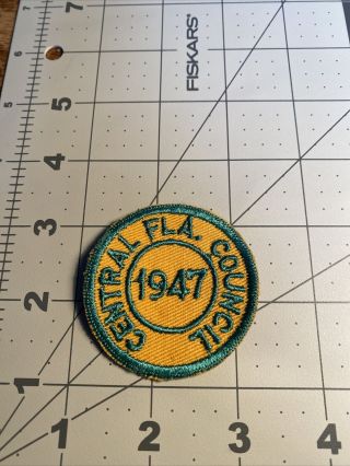 1947 Central Florida Council Round Patch Bsa Boy Scouts Of America