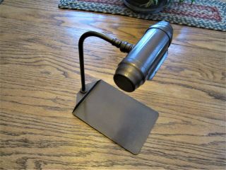 Mid Century? Cast Iron Adjustable Menu Holder Lamp Vintage Podium Register Light