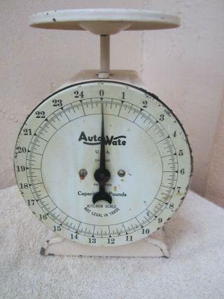 Vintage Auto Wate Scale Kitchen Counter Scale Chicago Capacity 25 Pounds