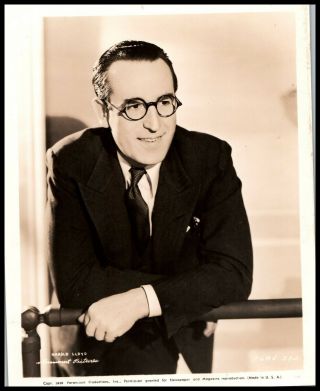 Harold Lloyd Handsome Portrait Paramound 1938 Vintage Orig Hollywood Photo 457