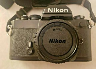 Vintage Nikon Fm 35mm Slr Film Camera Body Only Made In Japan Great