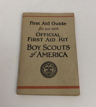 Vintage First Aid Guide For Official First Aid Kit Boy Scouts Of America 1928