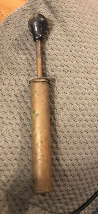 Vintage 7” Brass Hand Pump For Irons,  Lamps,  Stoves