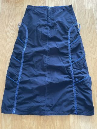 Macgirl Macgear Vintage 90s Pvc Long Maxi Skirt L Large Blue
