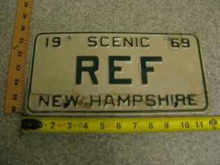 1969 69 Hampshire Nh Vanity License Plate Ref Sports Referee Football Bb