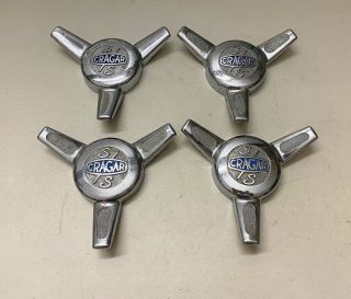 Cragar Ss Spinner Center Wheel Caps Knock Offs Vintage Set Of 4 Chrome Off Cap