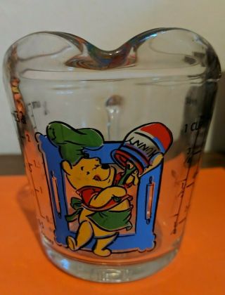 Vintage Anchor Hocking Winnie The Pooh Glass 1 Cup Measuring Cup Disney