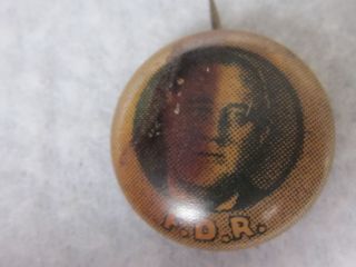 Old Fdr Franklin D Roosevelt Political Pin Back Pinback 2