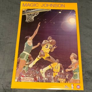 Magic Johnson Los Angeles Lakers 1984 Starline Poster 22x34 Vintage 80 