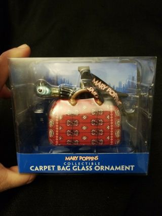 Disney Theatrical Group Mary Poppins Carpet Bag Glass Ornament 2012