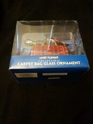 Disney Theatrical Group Mary Poppins Carpet Bag Glass Ornament 2012 3